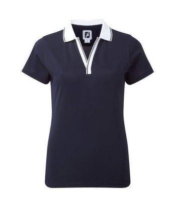 FOOTJOY POLO FEMME STRETCH PIQUE COL V Blanc 50-70% off 