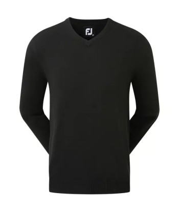 Footjoy Pullover Col V Noir la colonne vertébrale