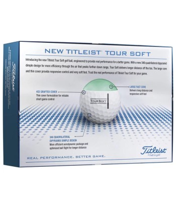 Titleist Balles Tour Soft Blanche (boite de 12) Le MVP de beaucoup