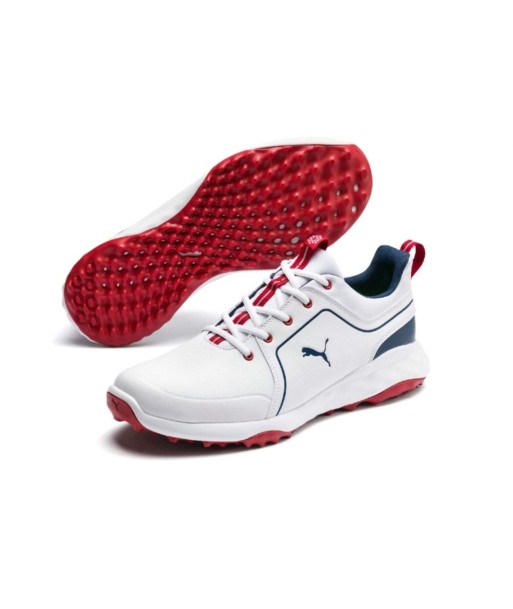 PUMA GRIP FUSION 2.0 blanche rouge brillant des détails fins