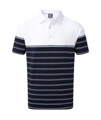 FootJoy polo Stretch Lisle Colour Block Stripe Dans la société mordern