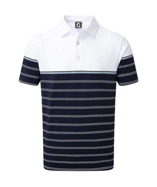 FootJoy polo Stretch Lisle Colour Block Stripe Dans la société mordern