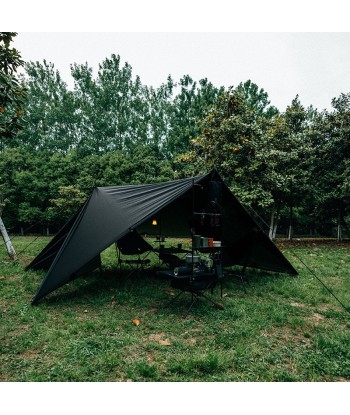 Tarp de Survie Noir brillant des détails fins