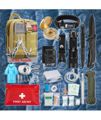 Kit de Survie avancé Kaki Paris Déstockage Promo