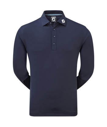 Footjoy Polo Manches longues Thermolite col tissé Navy de la marque