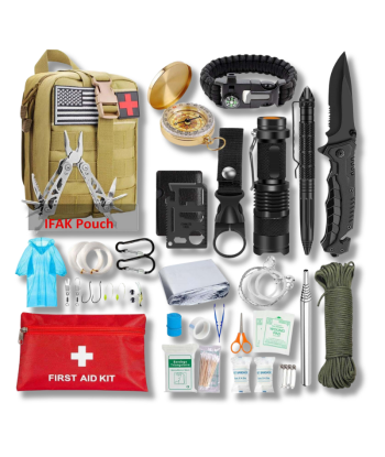 Kit de Survie avancé Kaki Paris Déstockage Promo