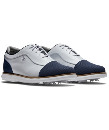 Footjoy Chaussure Traditions Shield Tip Lady Blanche bleu chez Cornerstreet bien 