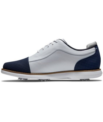 Footjoy Chaussure Traditions Shield Tip Lady Blanche bleu chez Cornerstreet bien 