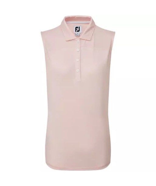 Footjoy polo womens sans manche lsle Rose claire Pour