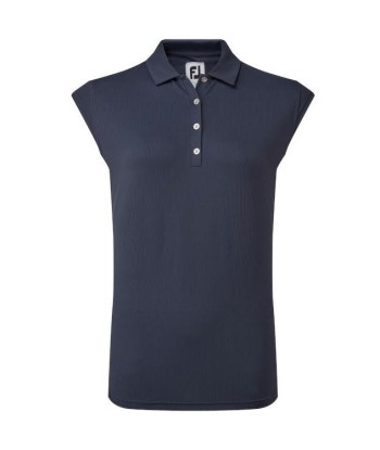 Footjoy polo en tricot avec mini manche navy la colonne vertébrale