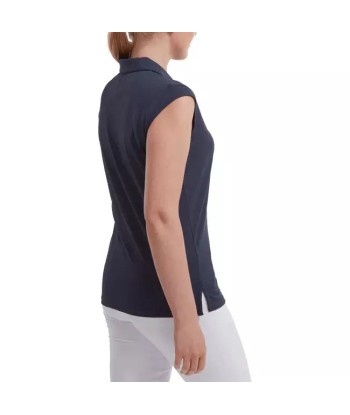 Footjoy polo en tricot avec mini manche navy la colonne vertébrale