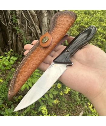 Couteau Droit Bushcraft Noir livraison gratuite