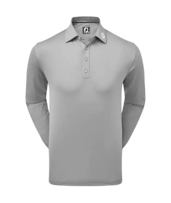 Footjoy Polo Manches longues Thermolite col tissé Gris store