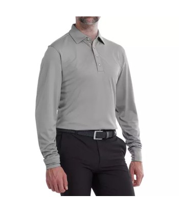 Footjoy Polo Manches longues Thermolite col tissé Gris store