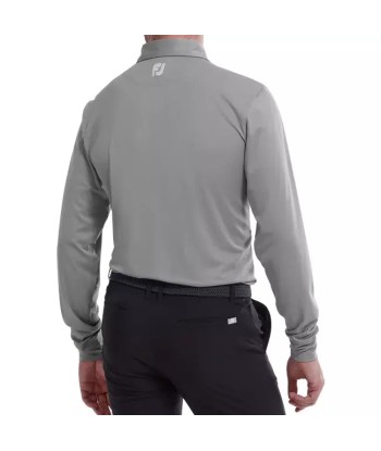 Footjoy Polo Manches longues Thermolite col tissé Gris store