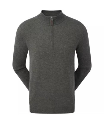 Footjoy pull 1/4 Zip Mélange de Laine Gris à prix réduit toute l'année