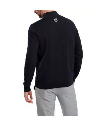 Footjoy pull 1/4 Zip Mélange de Laine Bleu marine pas cher