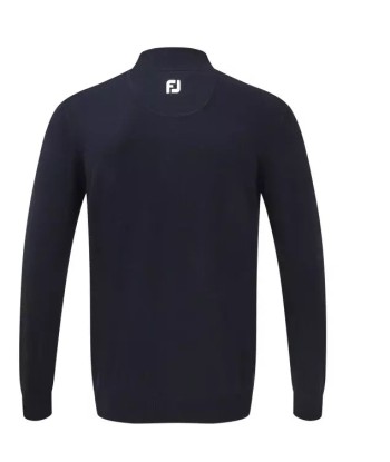 Footjoy pull 1/4 Zip Mélange de Laine Bleu marine pas cher