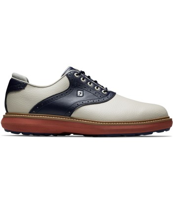 Footjoy Traditions spikeless Blanche bleu gris rouge destockage