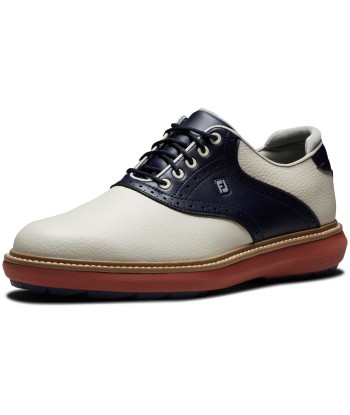 Footjoy Traditions spikeless Blanche bleu gris rouge destockage