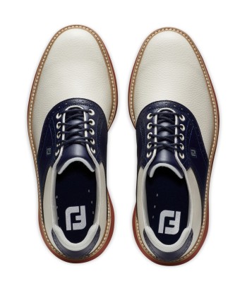 Footjoy Traditions spikeless Blanche bleu gris rouge destockage