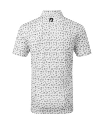 Footjoy Polo Travel Print White Black paiement sécurisé