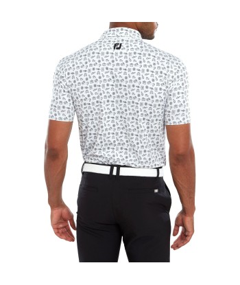 Footjoy Polo Travel Print White Black paiement sécurisé