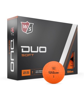 Wilson Balles 2023 Nouvelle Duo Soft Orange (boite de 12) avec prix dégressif votre