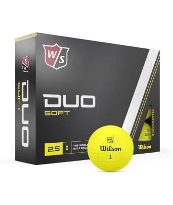 Wilson Balles 2023 Nouvelle Duo Soft Jaune (boite de 12) avec prix dégressif shop