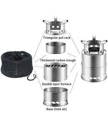 Réchaud à Bois Acier Inoxydable En savoir plus