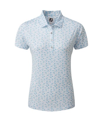 Footjoy polo imprimé Floral Blanc bleu sur le site 