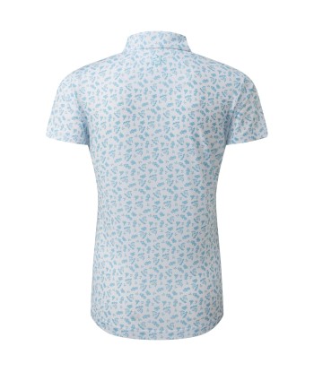 Footjoy polo imprimé Floral Blanc bleu sur le site 