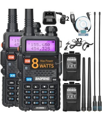 Talkie Walkie Professionel BaoFeng UV-5R 8W le des métaux précieux