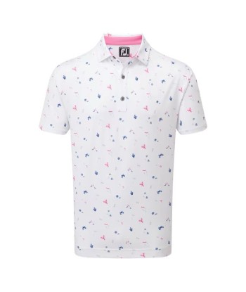 Footjoy Polo Imprimé Crustacés Blanc en stock